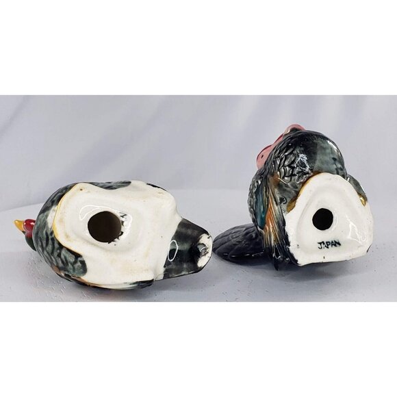 Vintage Turkey Salt Pepper Shaker Ceramic Set Japan Colorful - Picture 4 of 5